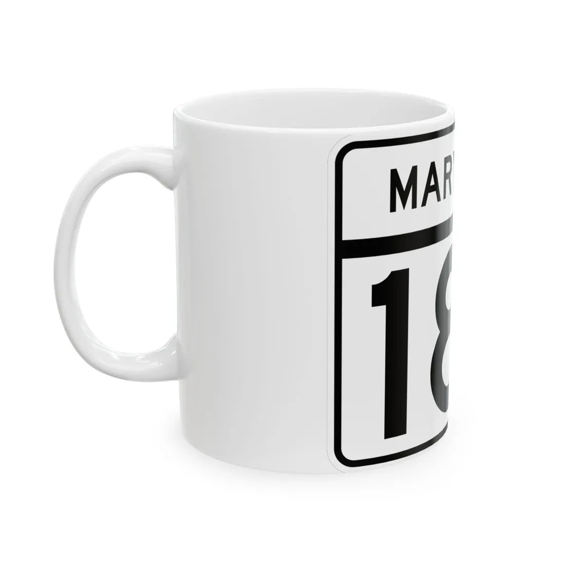 MD Route 187 (Maryland) (Road Sign) White Coffee Mug - Go Mug Yourself
