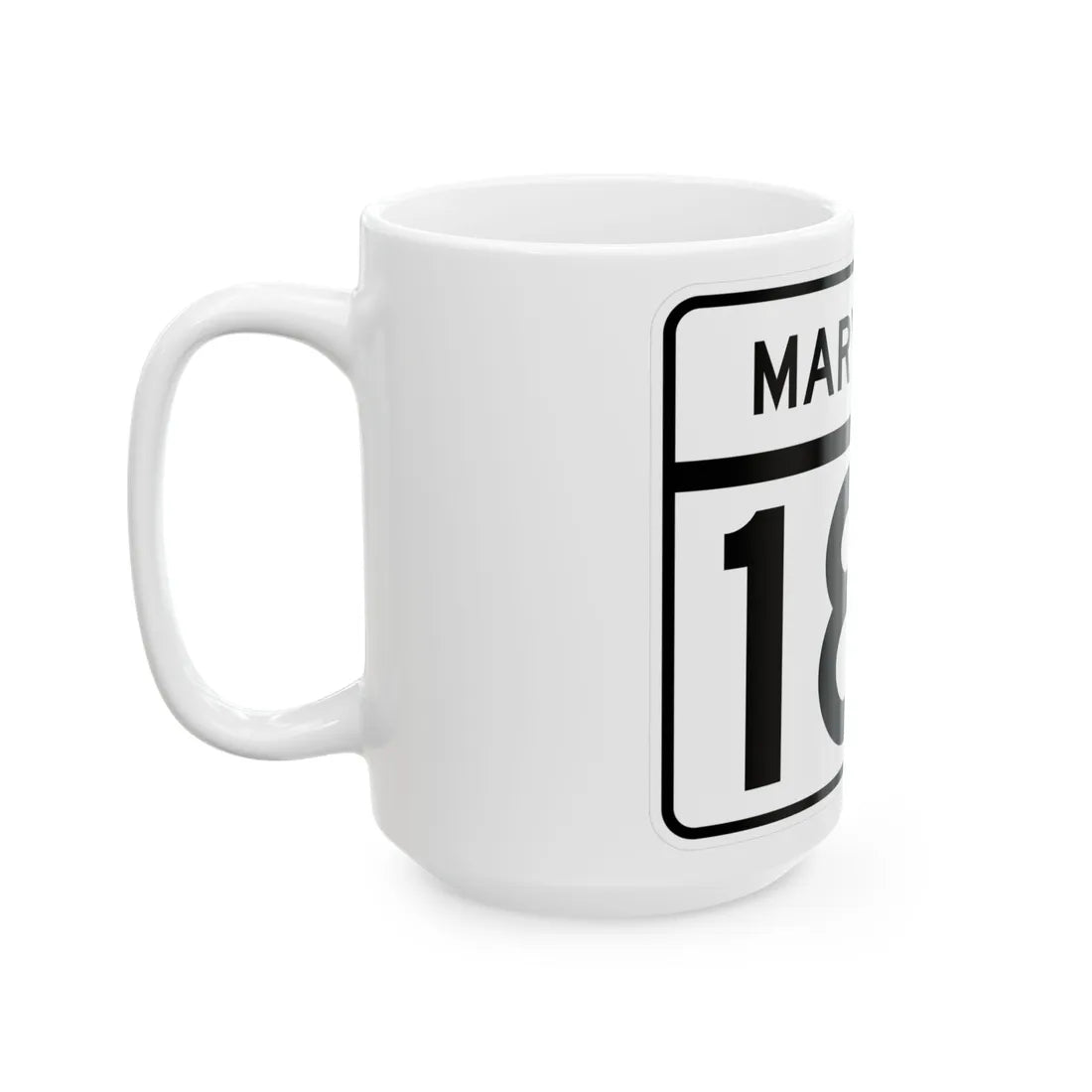 MD Route 187 (Maryland) (Road Sign) White Coffee Mug - Go Mug Yourself