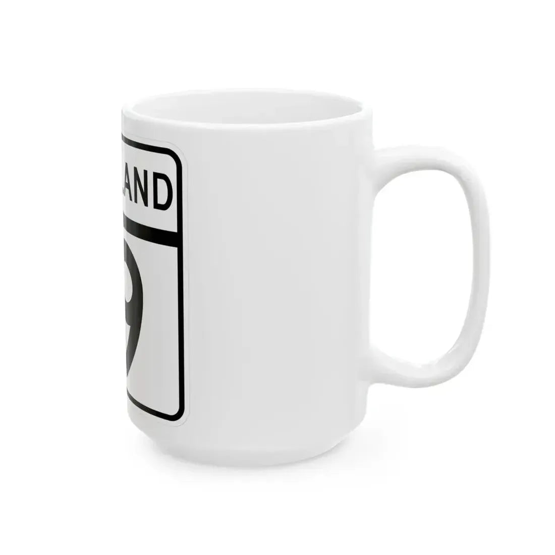 MD Route 19 (Maryland) (Road Sign) White Coffee Mug - Go Mug Yourself