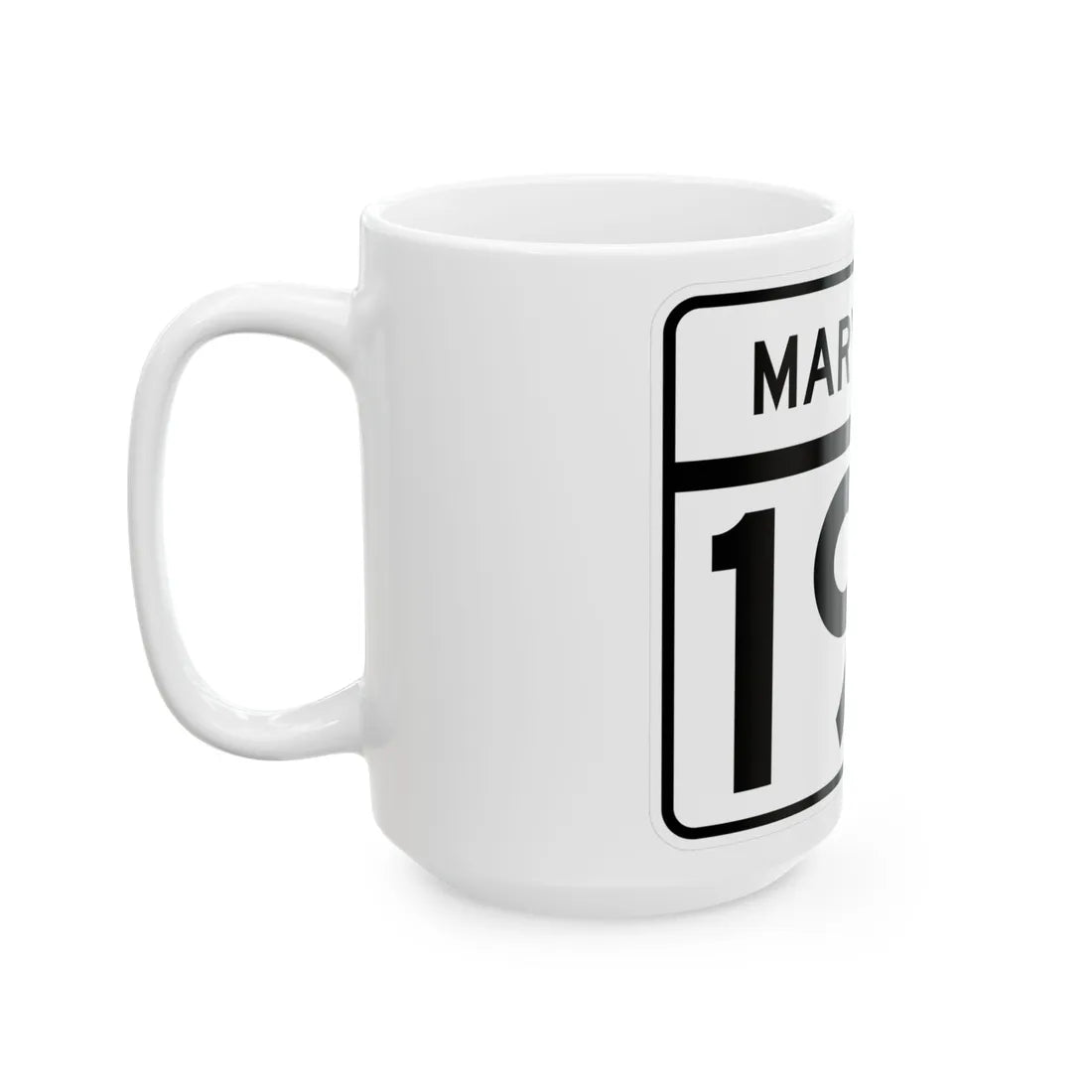 MD Route 190 (Maryland) (Road Sign) White Coffee Mug - Go Mug Yourself