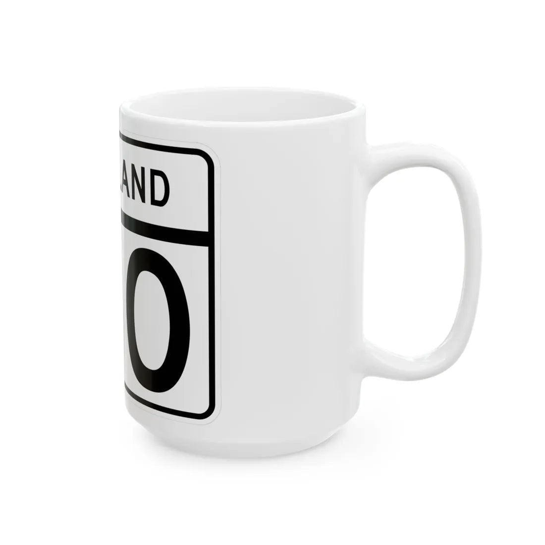 MD Route 190 (Maryland) (Road Sign) White Coffee Mug - Go Mug Yourself