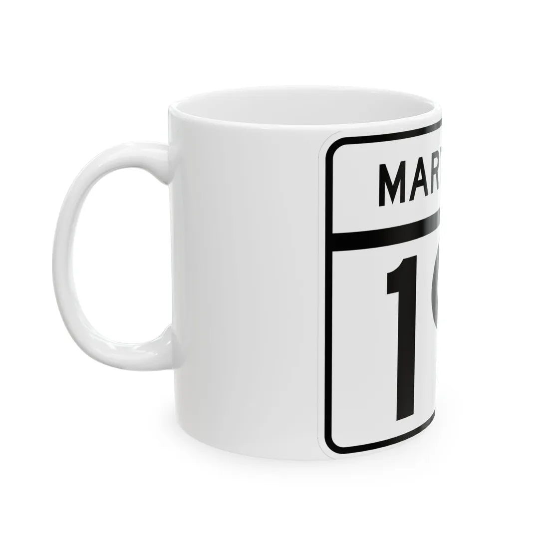 MD Route 191 (Maryland) (Road Sign) White Coffee Mug - Go Mug Yourself