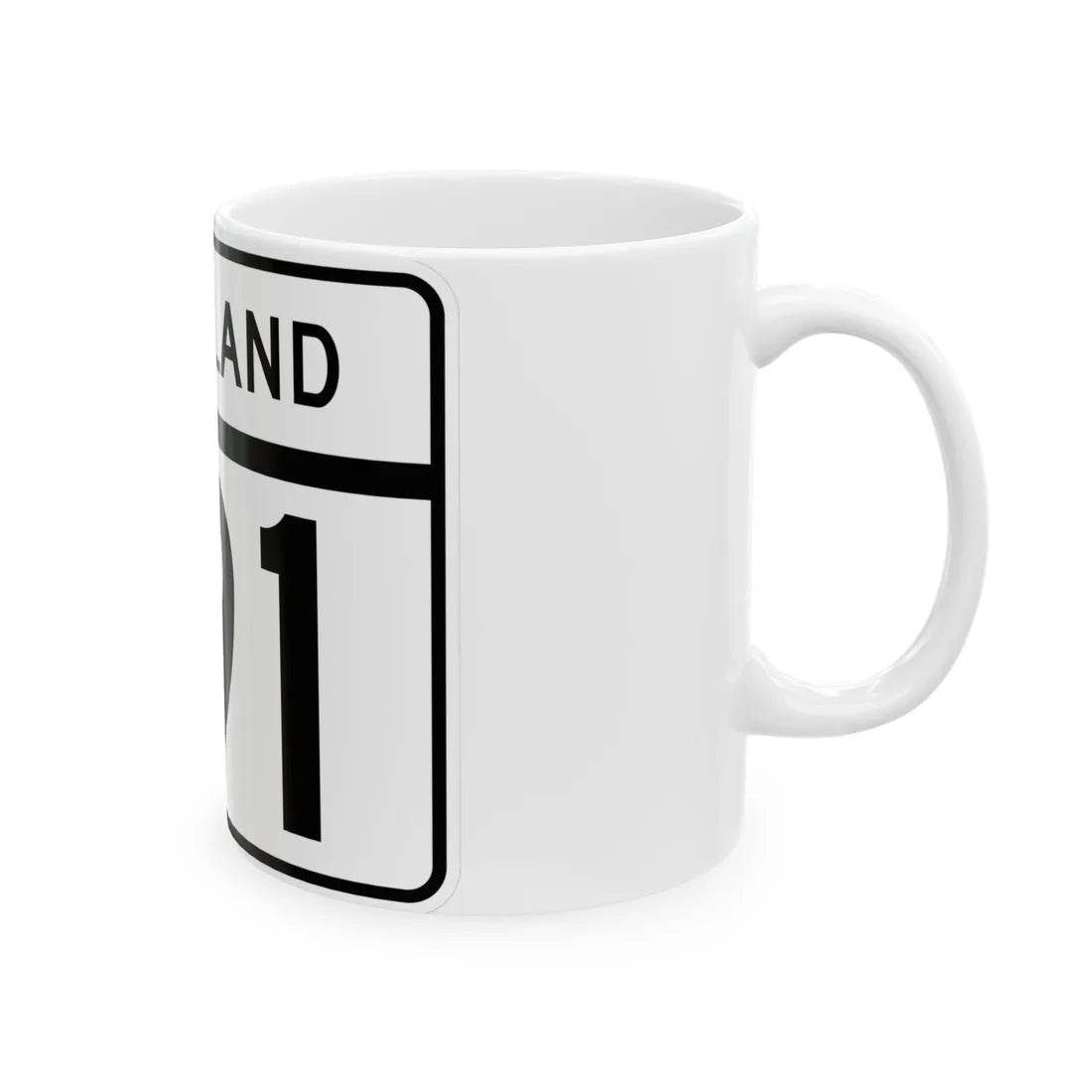 MD Route 191 (Maryland) (Road Sign) White Coffee Mug - Go Mug Yourself