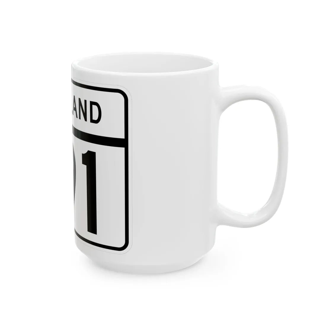 MD Route 191 (Maryland) (Road Sign) White Coffee Mug - Go Mug Yourself