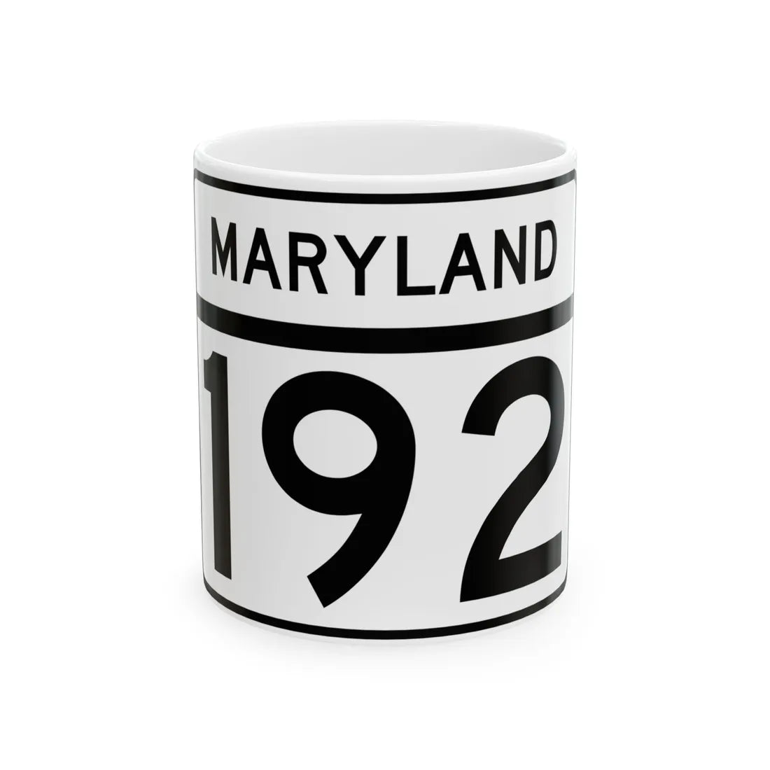 MD Route 192 (Maryland) (Road Sign) White Coffee Mug 11oz - Go Mug Yourself