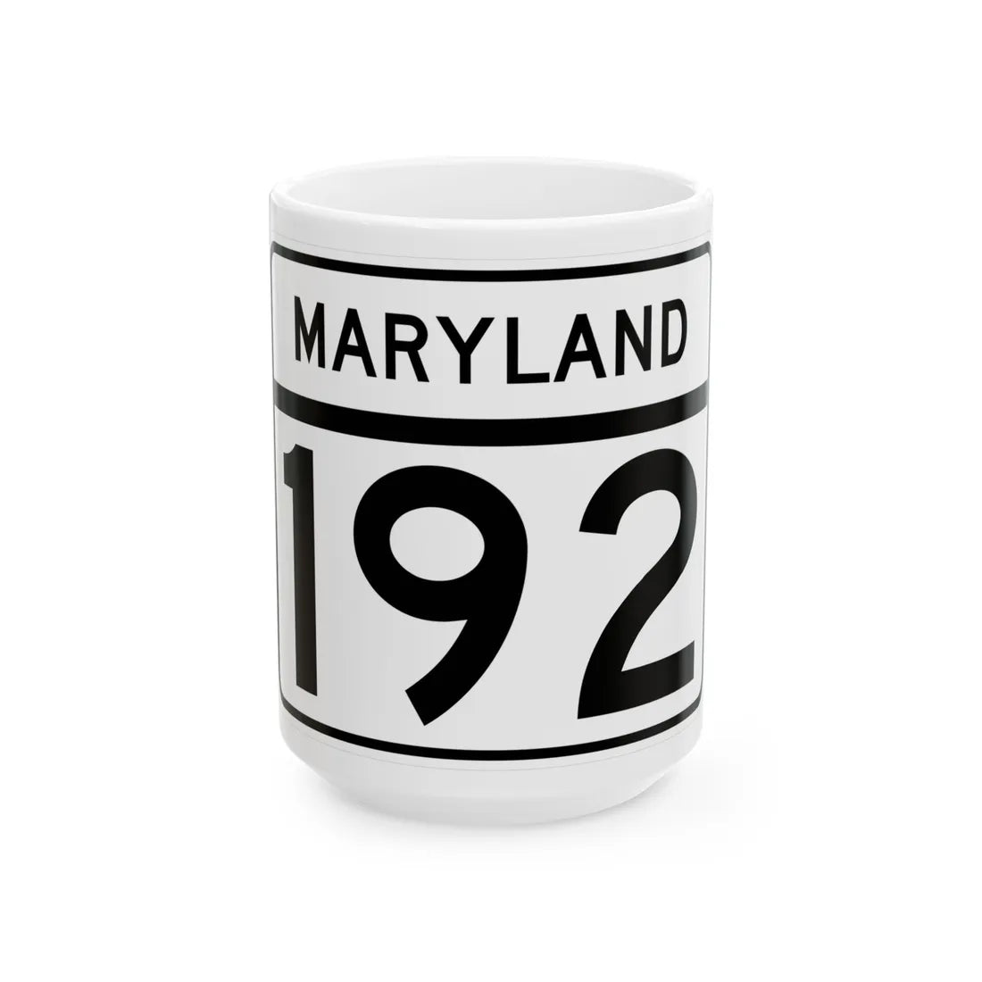 MD Route 192 (Maryland) (Road Sign) White Coffee Mug 15oz - Go Mug Yourself