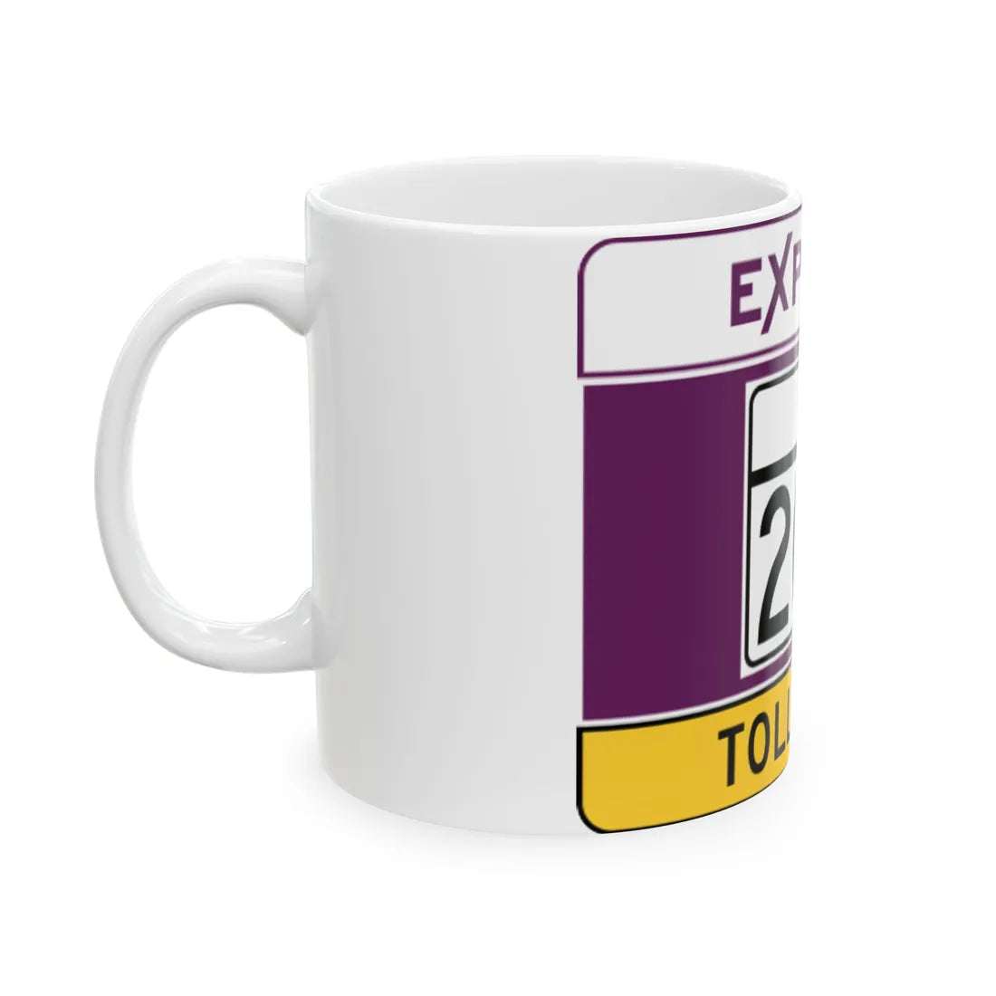MD Route 200 toll (Maryland) (Road Sign) White Coffee Mug - Go Mug Yourself