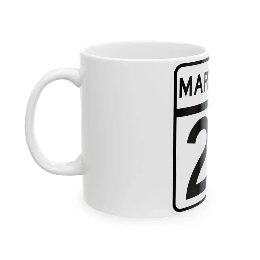 MD Route 27 (Maryland) (Road Sign) White Coffee Mug - Go Mug Yourself
