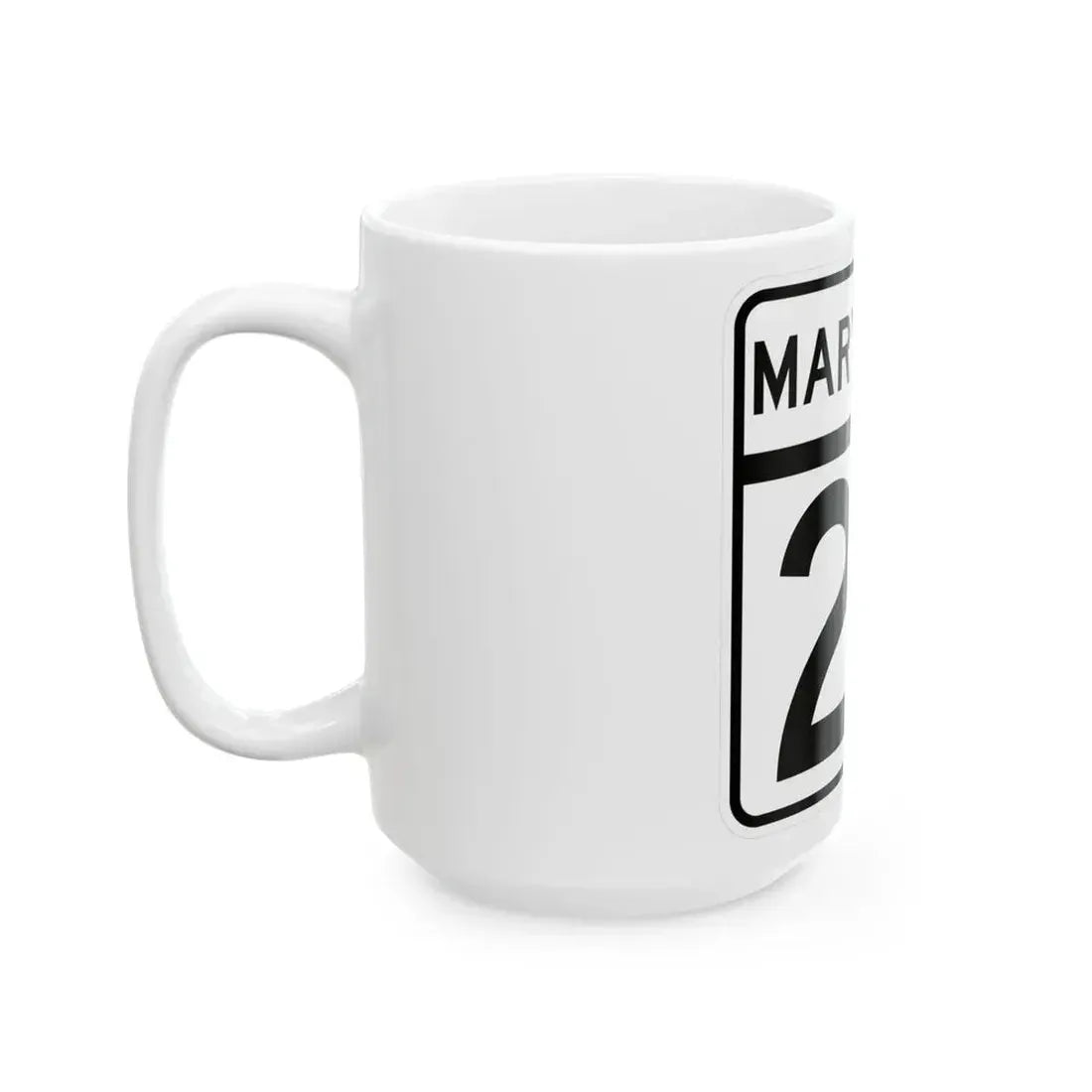 MD Route 27 (Maryland) (Road Sign) White Coffee Mug - Go Mug Yourself