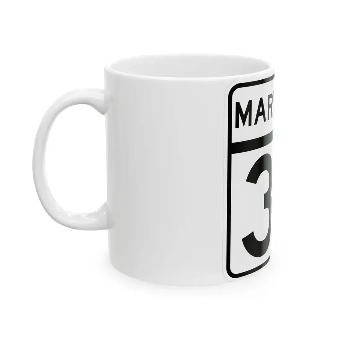 MD Route 33 (Maryland) (Road Sign) White Coffee Mug - Go Mug Yourself