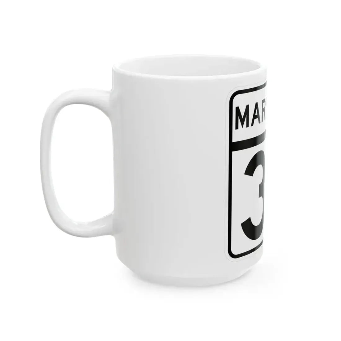 MD Route 33 (Maryland) (Road Sign) White Coffee Mug - Go Mug Yourself