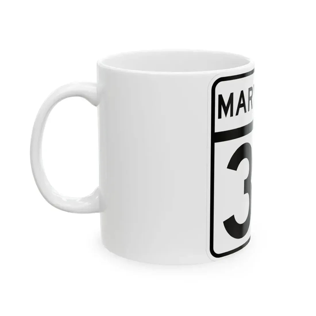 MD Route 34 (Maryland) (Road Sign) White Coffee Mug - Go Mug Yourself