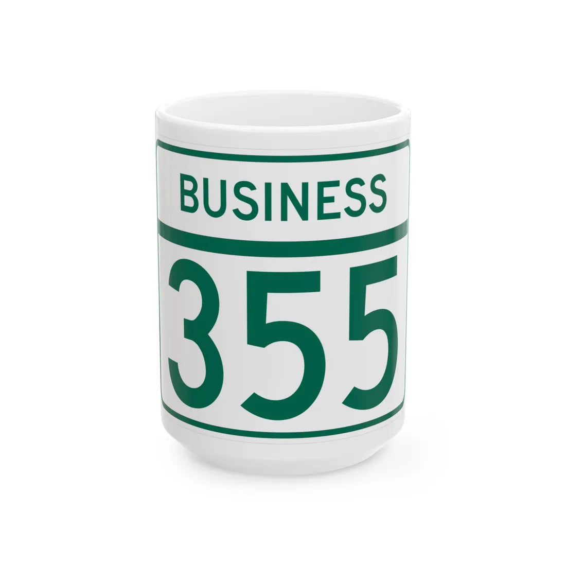 MD Route 355 Business (Maryland) (Road Sign) White Coffee Mug 15oz - Go Mug Yourself