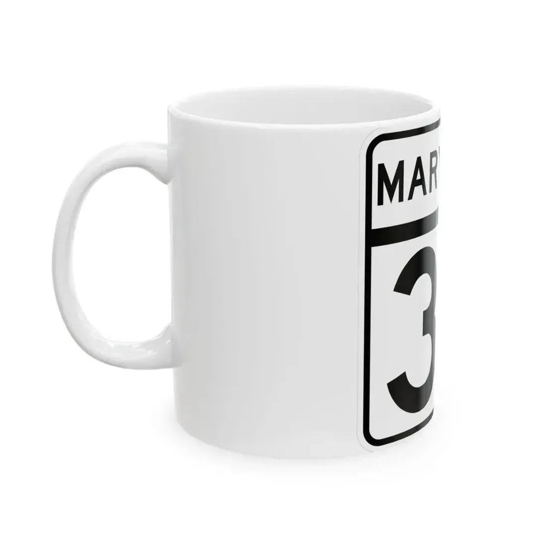 MD Route 36 (Maryland) (Road Sign) White Coffee Mug - Go Mug Yourself
