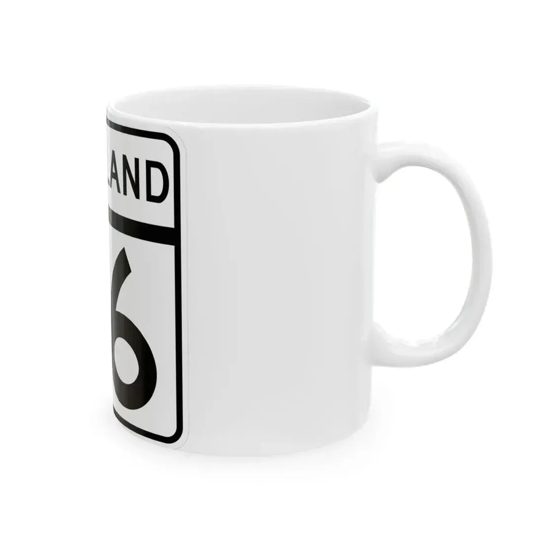 MD Route 36 (Maryland) (Road Sign) White Coffee Mug - Go Mug Yourself