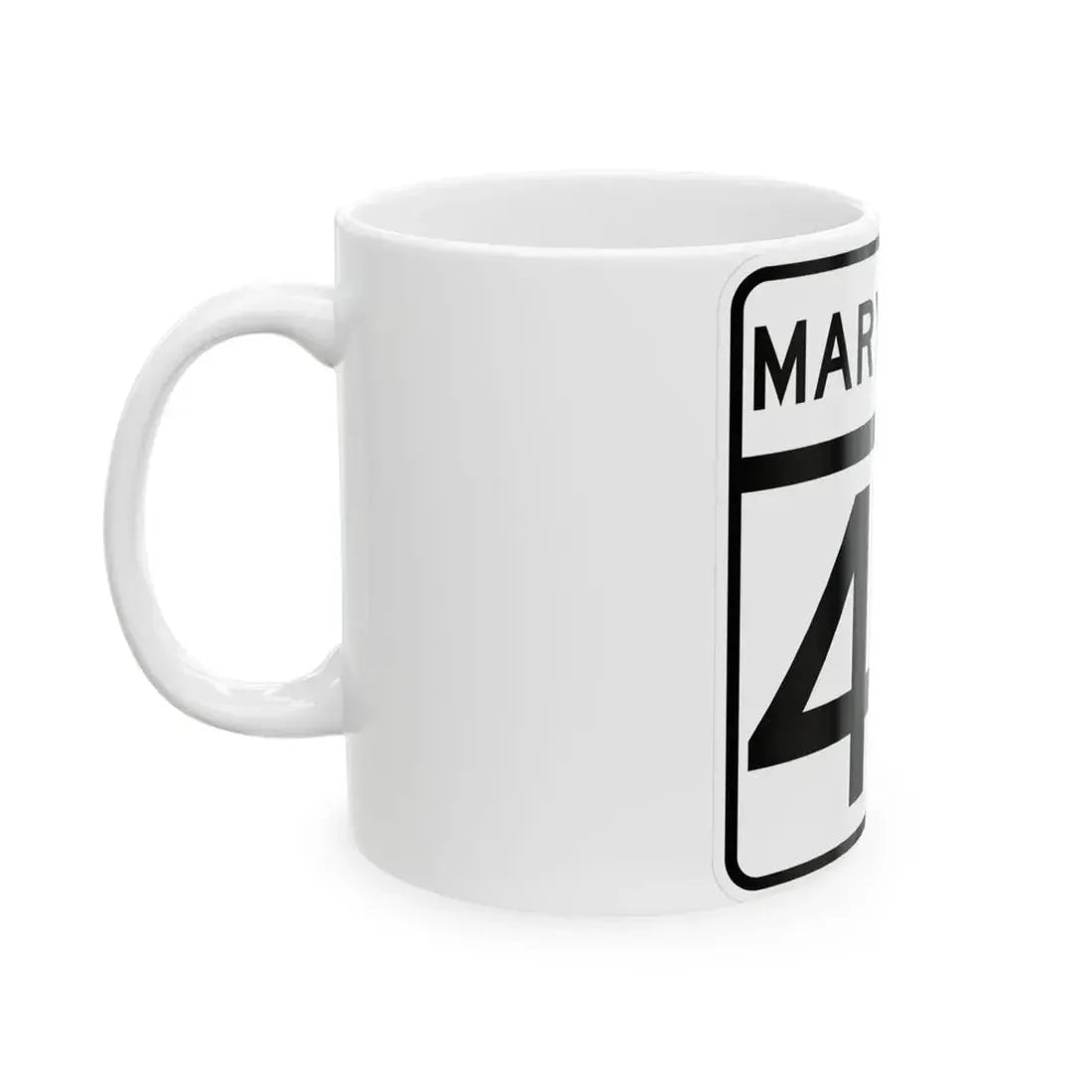 MD Route 40 (Maryland) (Road Sign) White Coffee Mug - Go Mug Yourself