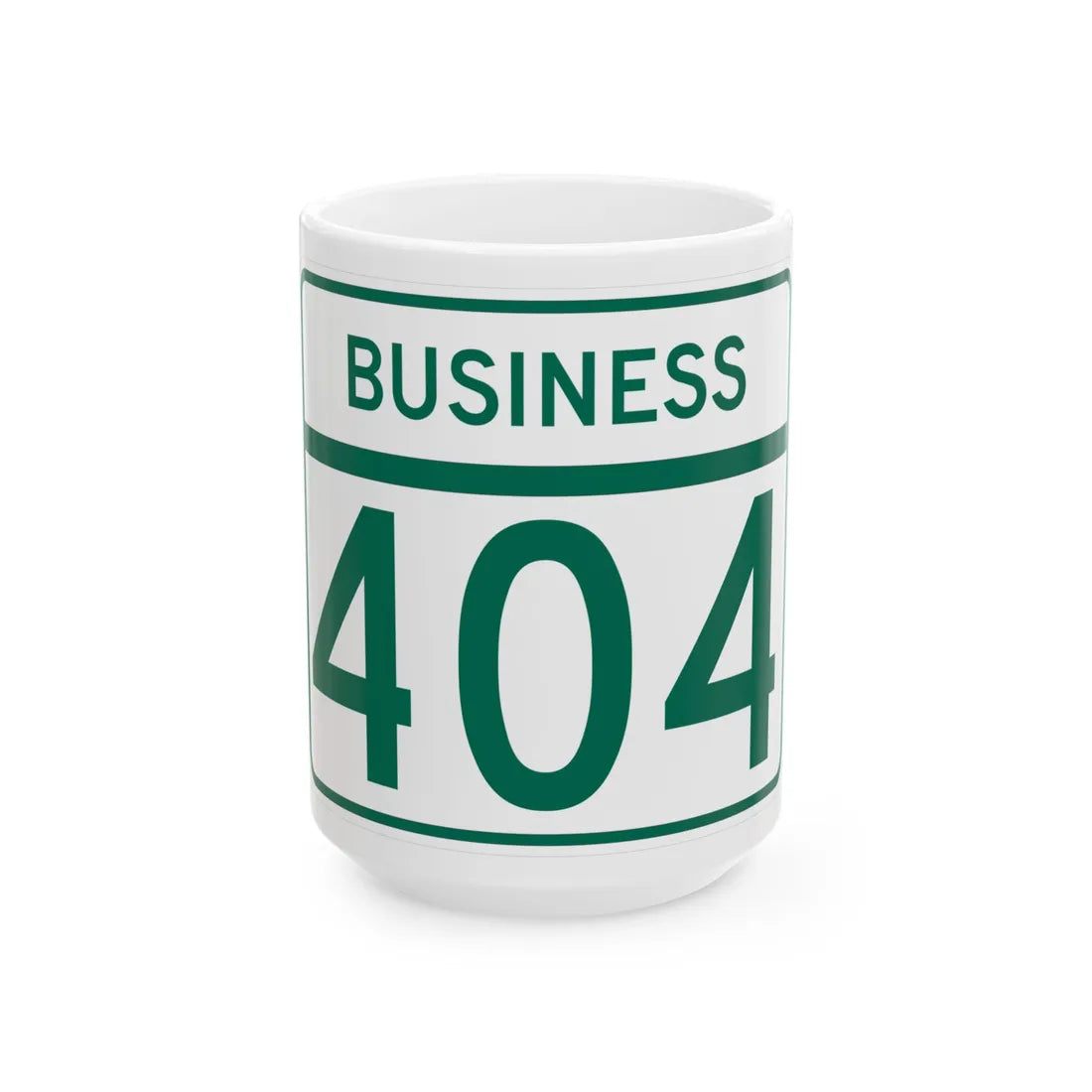 MD Route 404 Business (Maryland) (Road Sign) White Coffee Mug 15oz - Go Mug Yourself