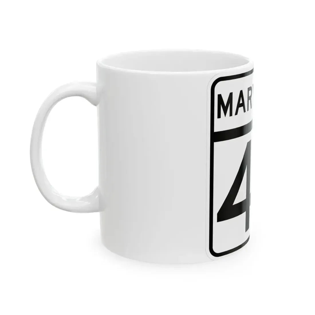 MD Route 42 (Maryland) (Road Sign) White Coffee Mug - Go Mug Yourself