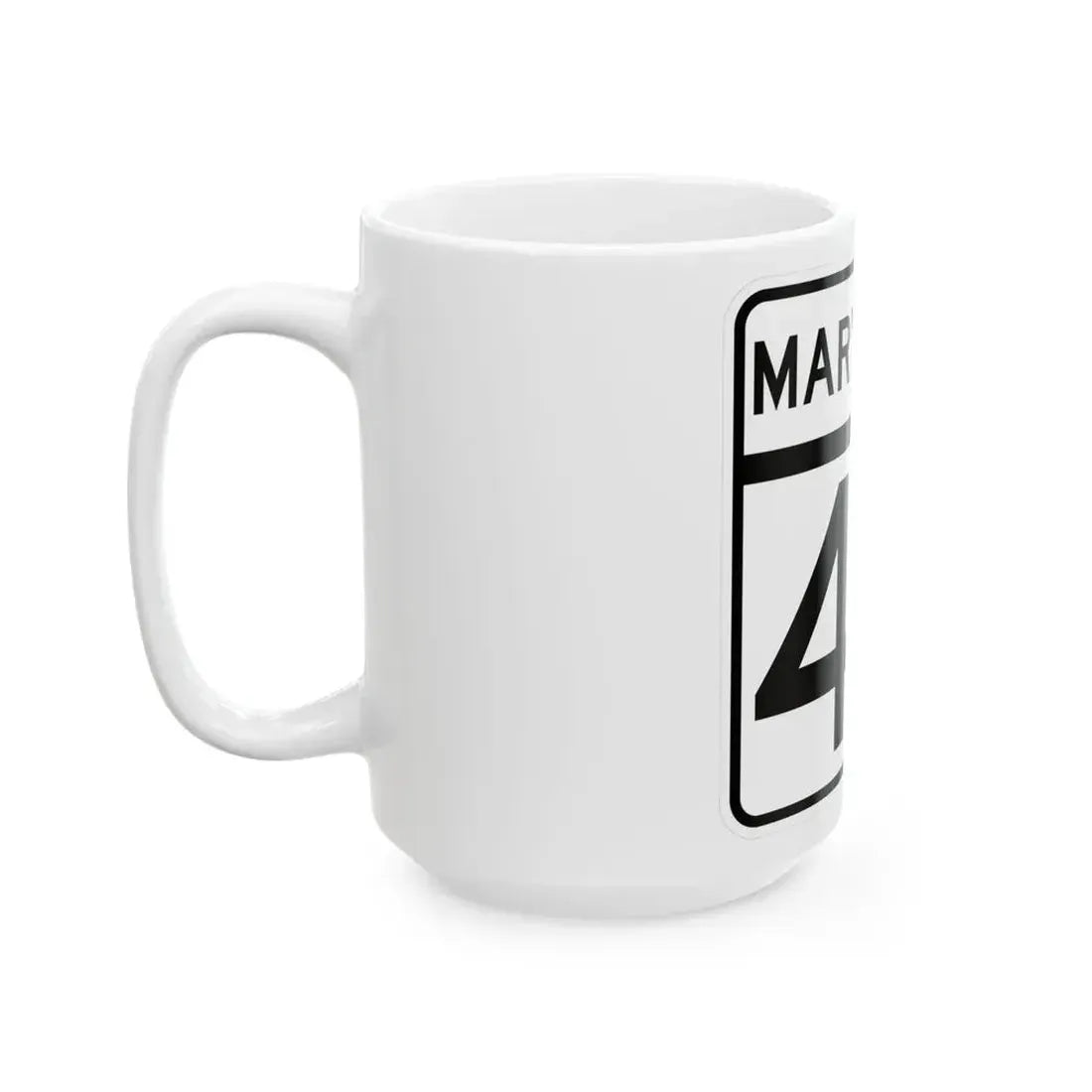 MD Route 43 (Maryland) (Road Sign) White Coffee Mug - Go Mug Yourself