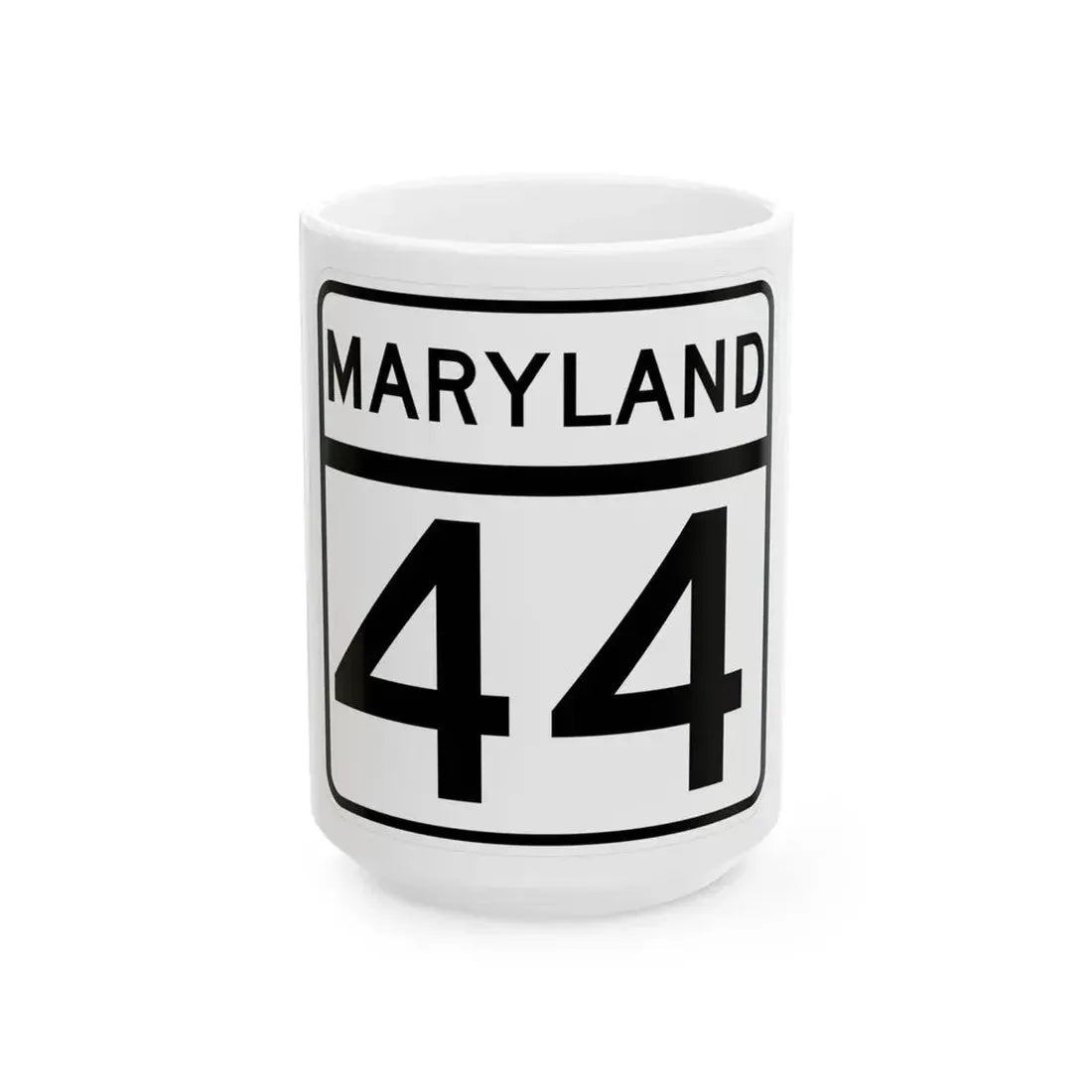 MD Route 44 (Maryland) (Road Sign) White Coffee Mug 15oz - Go Mug Yourself