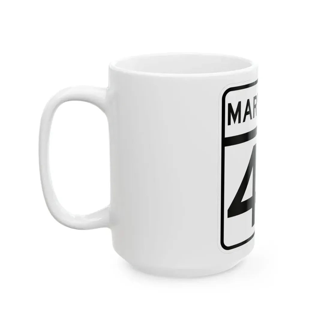 MD Route 46 (Maryland) (Road Sign) White Coffee Mug - Go Mug Yourself