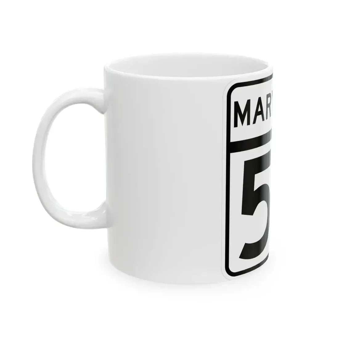 MD Route 50 (Maryland) (Road Sign) White Coffee Mug - Go Mug Yourself
