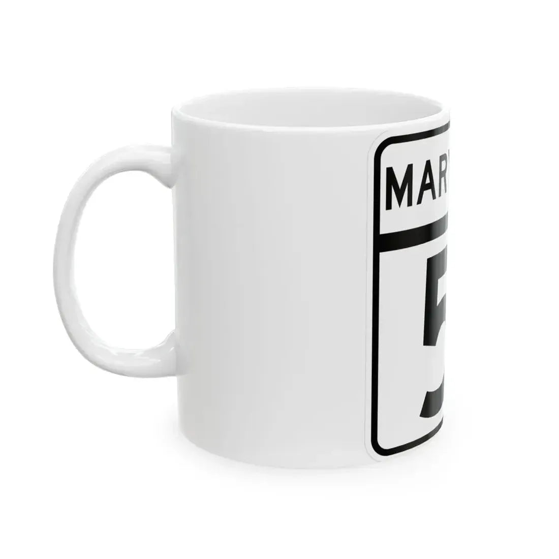 MD Route 51 (Maryland) (Road Sign) White Coffee Mug - Go Mug Yourself