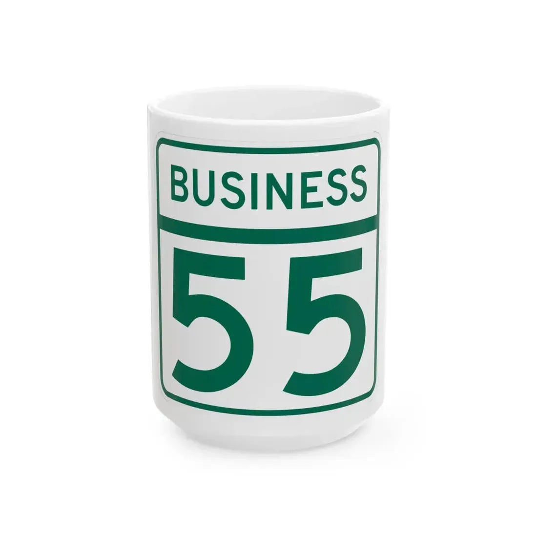 MD Route 55 Business (Maryland) (Road Sign) White Coffee Mug 15oz - Go Mug Yourself