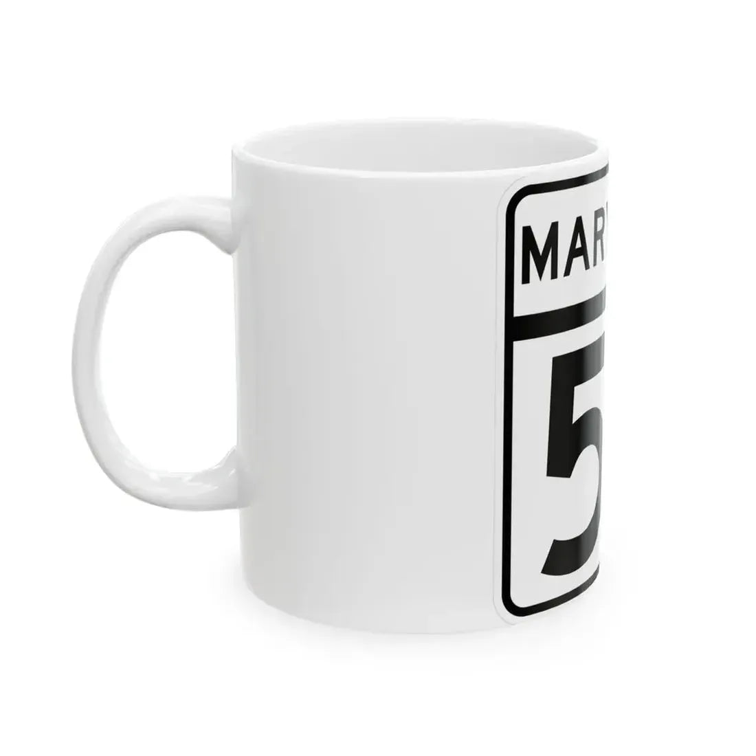 MD Route 57 (Maryland) (Road Sign) White Coffee Mug - Go Mug Yourself