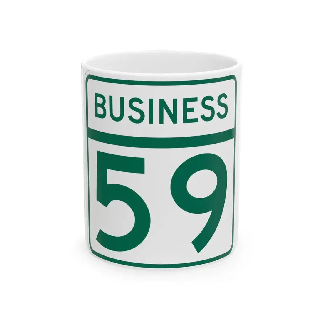 MD Route 59 Business (Maryland) (Road Sign) White Coffee Mug 11oz - Go Mug Yourself