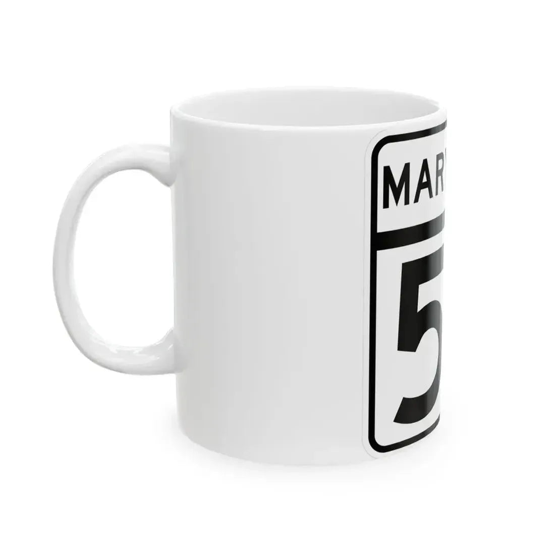 MD Route 59 (Maryland) (Road Sign) White Coffee Mug - Go Mug Yourself