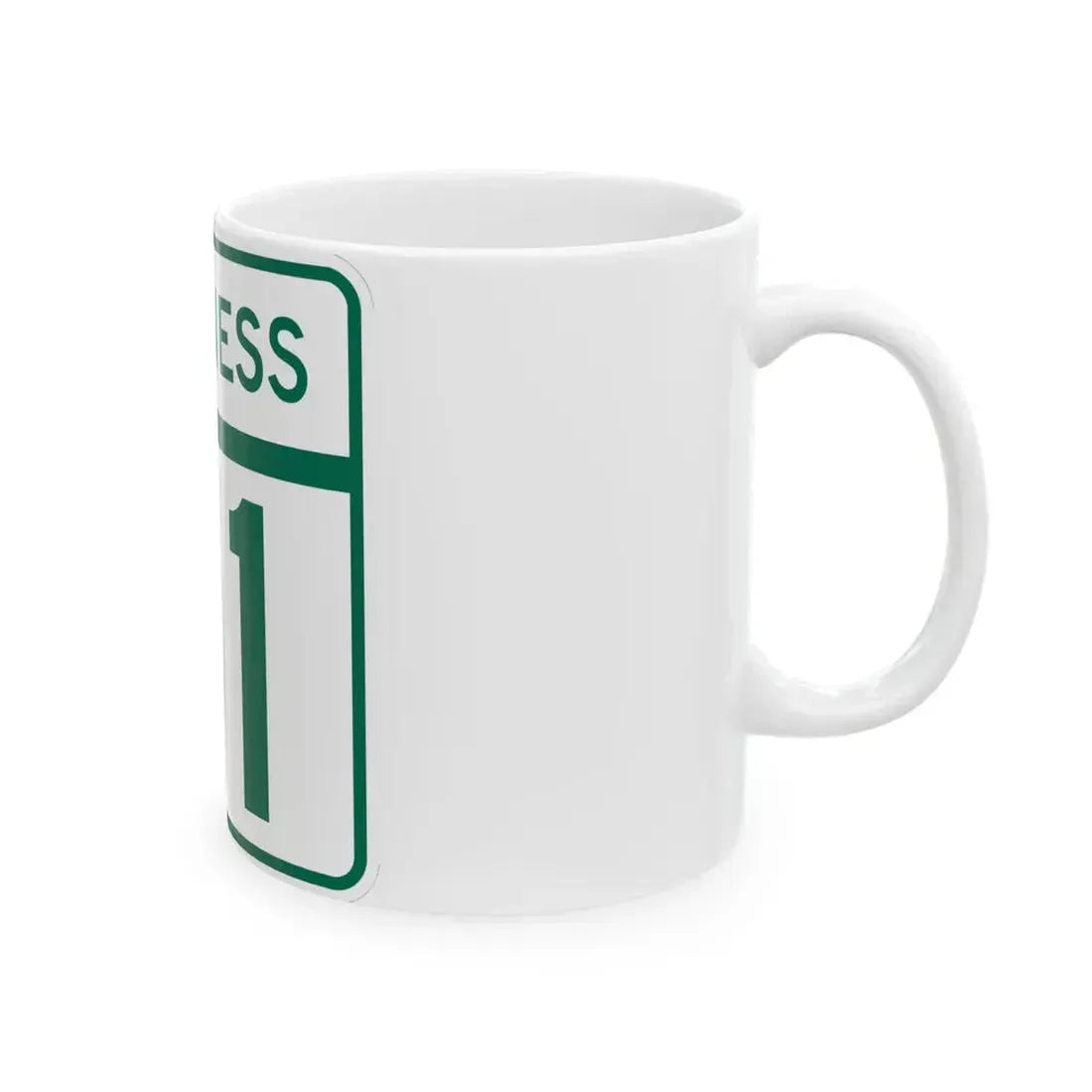 MD Route 61 Business (Maryland) (Road Sign) White Coffee Mug - Go Mug Yourself