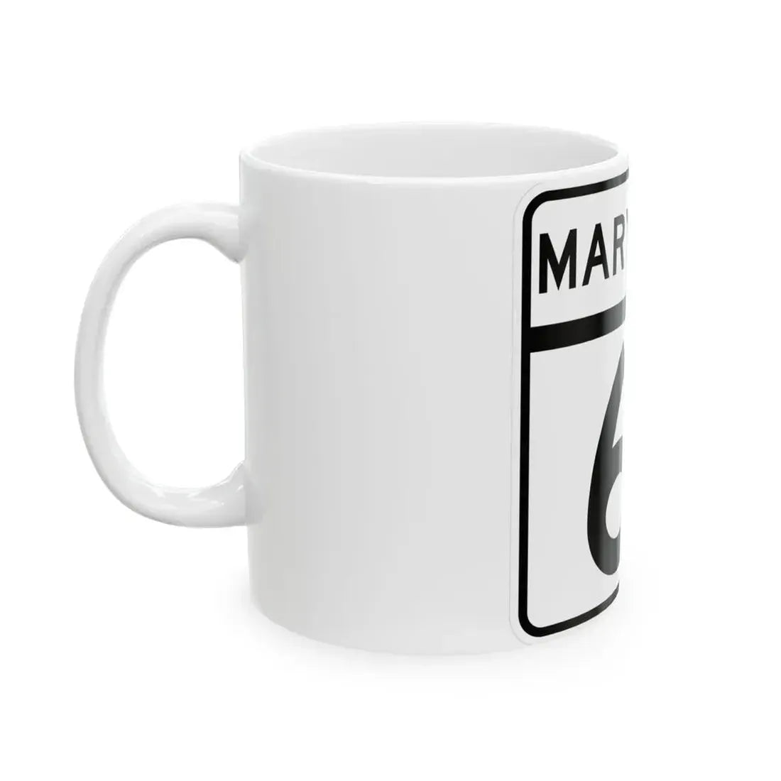 MD Route 61 (Maryland) (Road Sign) White Coffee Mug - Go Mug Yourself