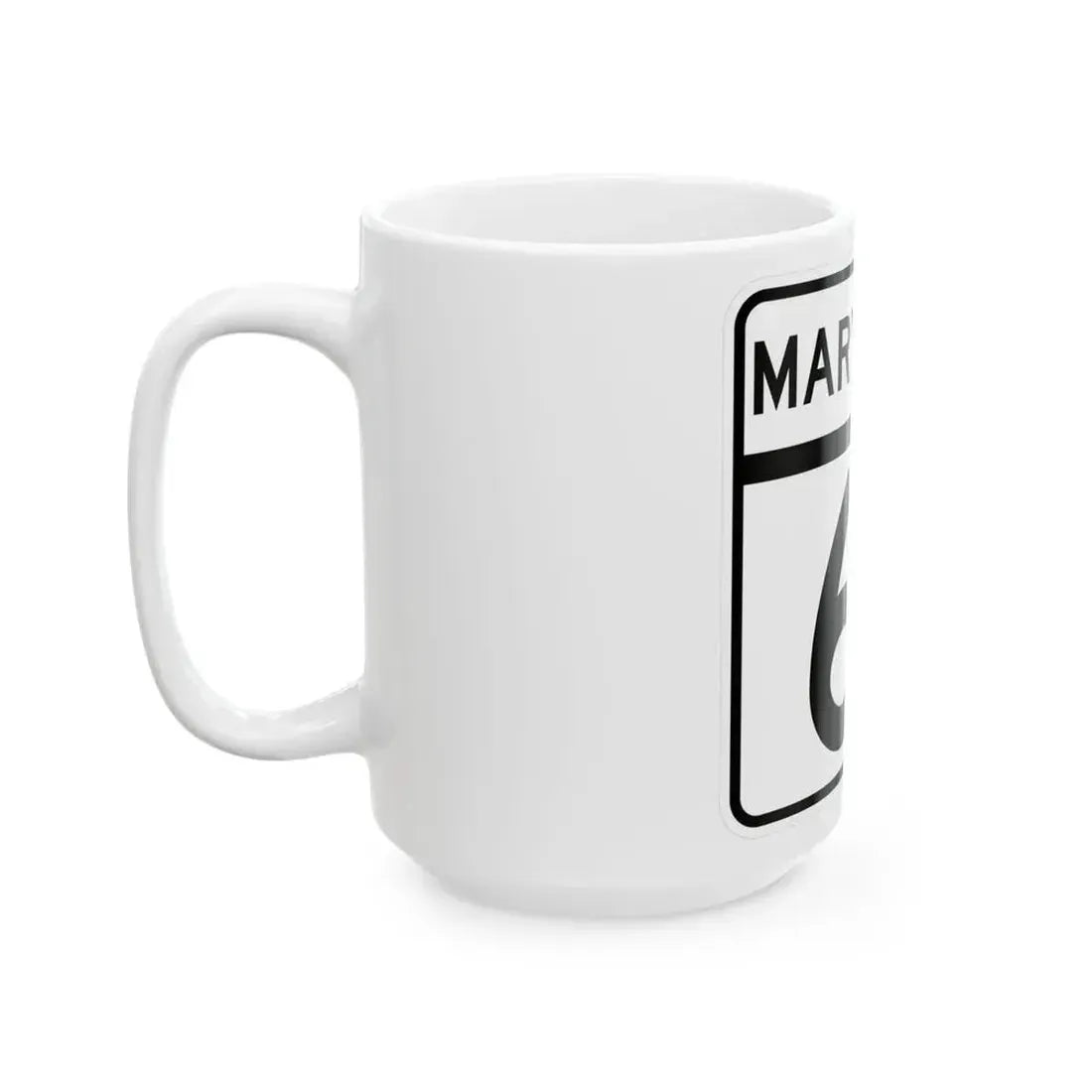 MD Route 61 (Maryland) (Road Sign) White Coffee Mug - Go Mug Yourself