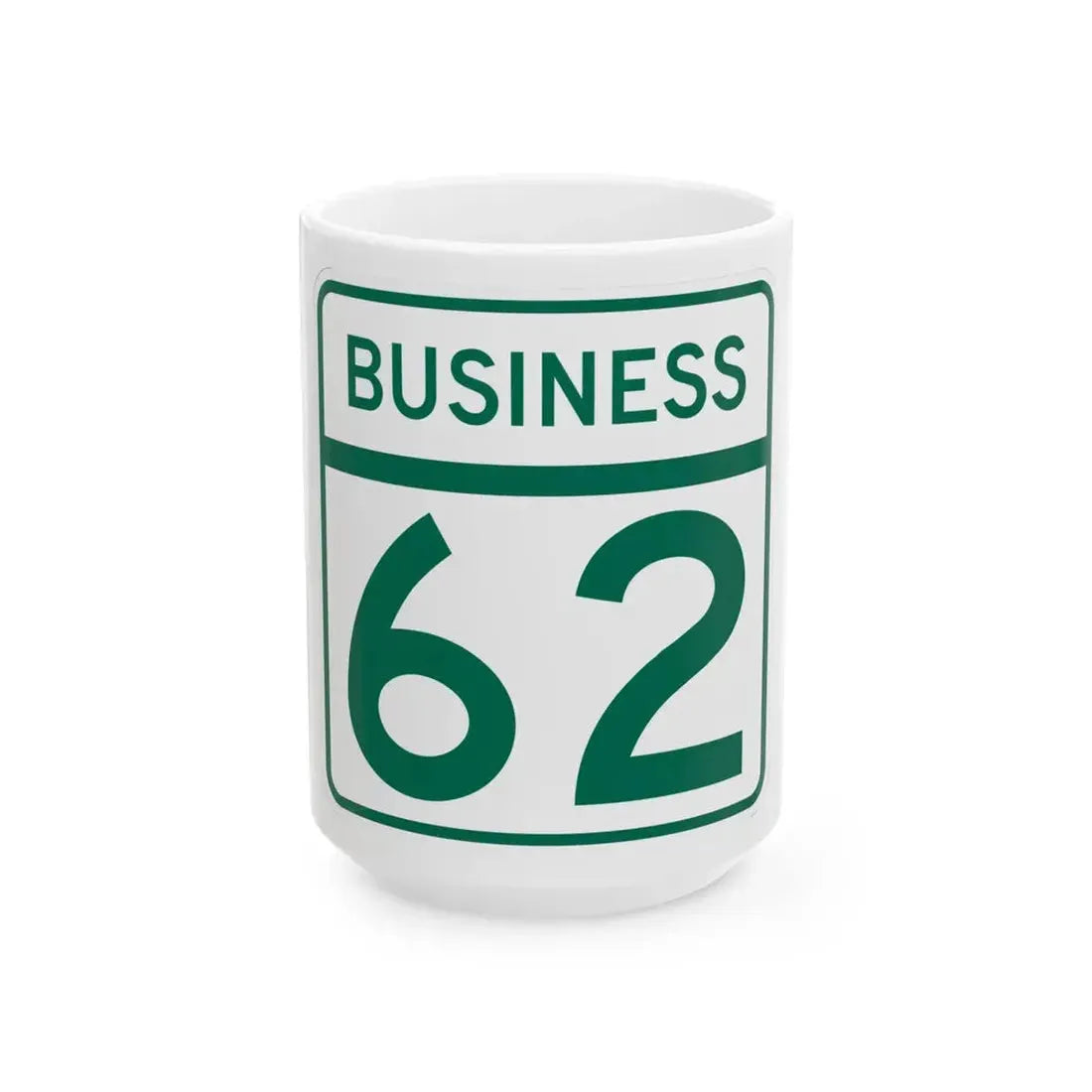 MD Route 62 Business (Maryland) (Road Sign) White Coffee Mug 15oz - Go Mug Yourself