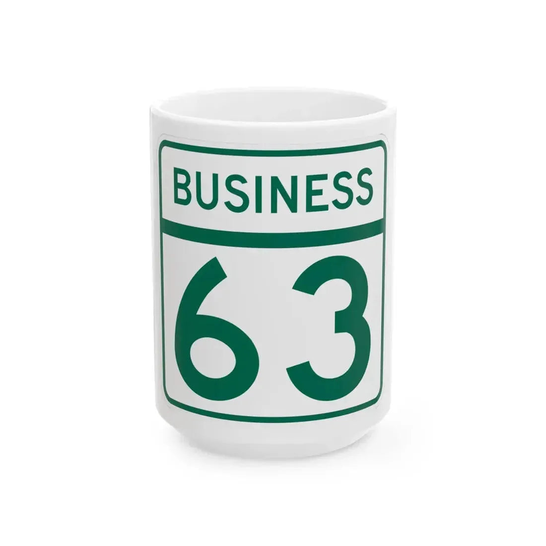 MD Route 63 Business (Maryland) (Road Sign) White Coffee Mug 15oz - Go Mug Yourself