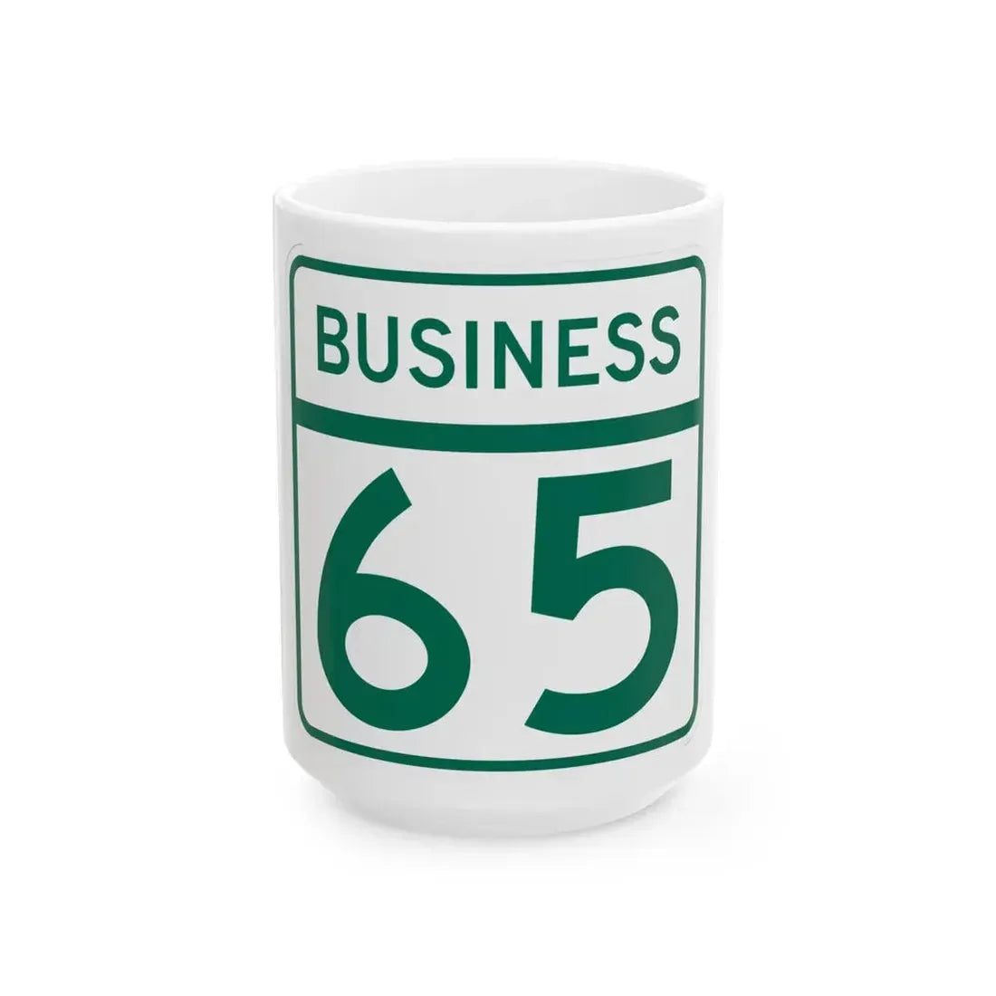 MD Route 65 Business (Maryland) (Road Sign) White Coffee Mug 15oz - Go Mug Yourself