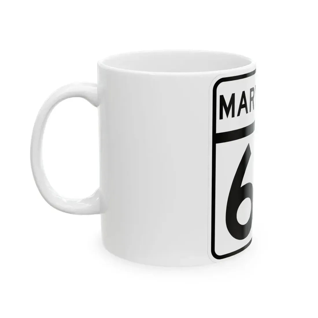 MD Route 65 (Maryland) (Road Sign) White Coffee Mug - Go Mug Yourself