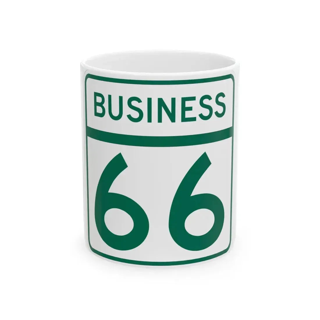 MD Route 66 Business (Maryland) (Road Sign) White Coffee Mug 11oz - Go Mug Yourself