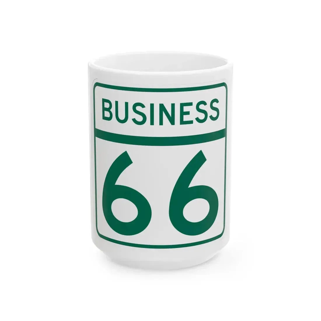 MD Route 66 Business (Maryland) (Road Sign) White Coffee Mug 15oz - Go Mug Yourself