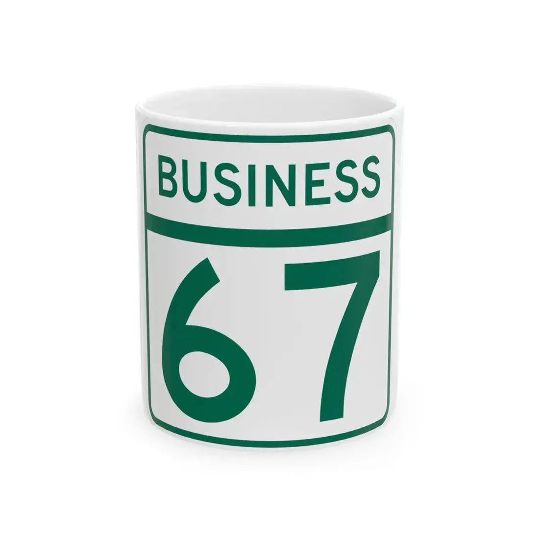 MD Route 67 Business (Maryland) (Road Sign) White Coffee Mug 11oz - Go Mug Yourself