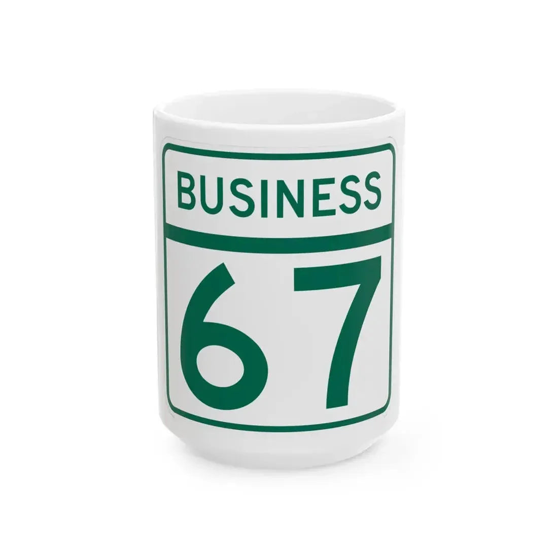 MD Route 67 Business (Maryland) (Road Sign) White Coffee Mug 15oz - Go Mug Yourself