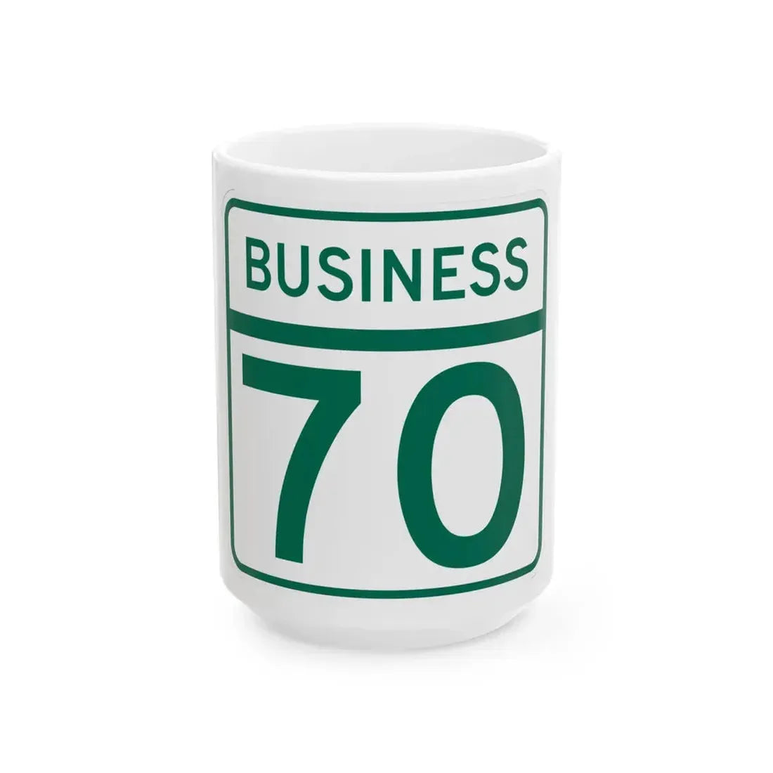 MD Route 70 Business (Maryland) (Road Sign) White Coffee Mug 15oz - Go Mug Yourself