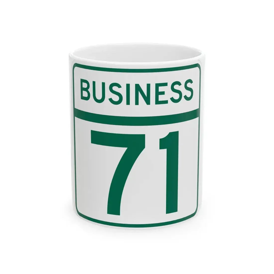 MD Route 71 Business (Maryland) (Road Sign) White Coffee Mug 11oz - Go Mug Yourself