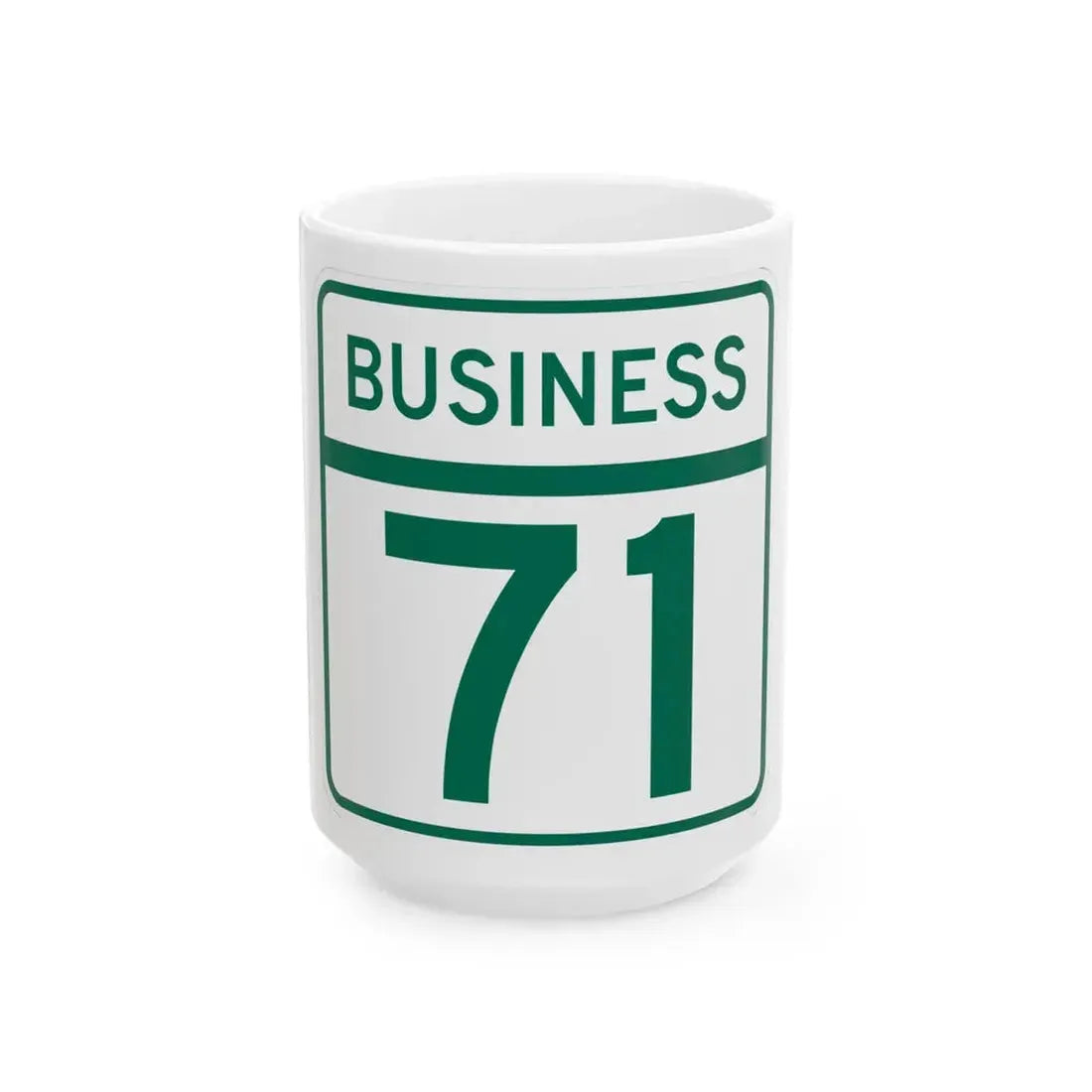 MD Route 71 Business (Maryland) (Road Sign) White Coffee Mug 15oz - Go Mug Yourself