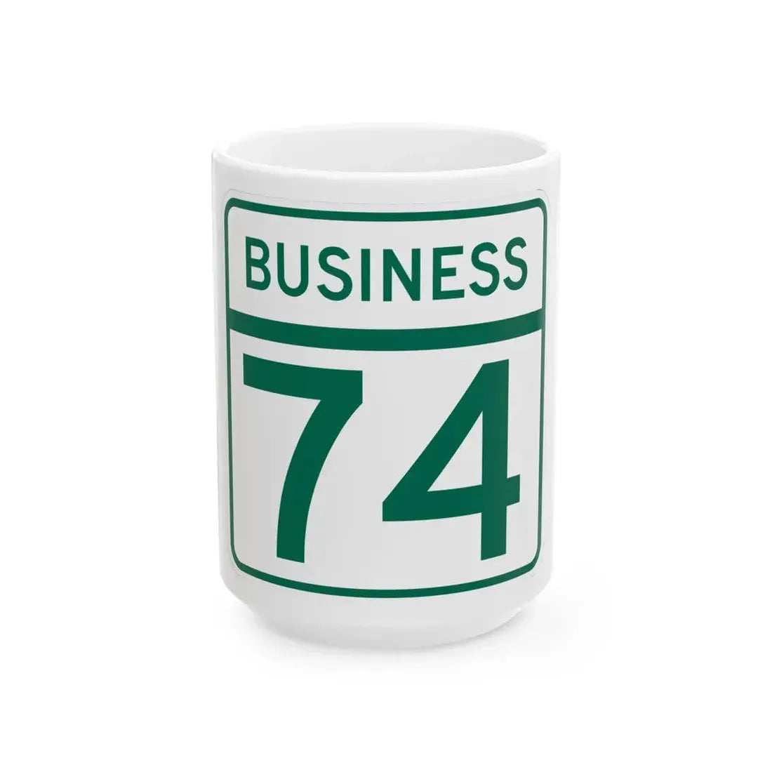 MD Route 74 Business (Maryland) (Road Sign) White Coffee Mug 15oz - Go Mug Yourself