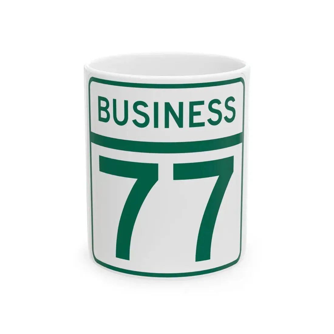 MD Route 77 Business (Maryland) (Road Sign) White Coffee Mug 11oz - Go Mug Yourself