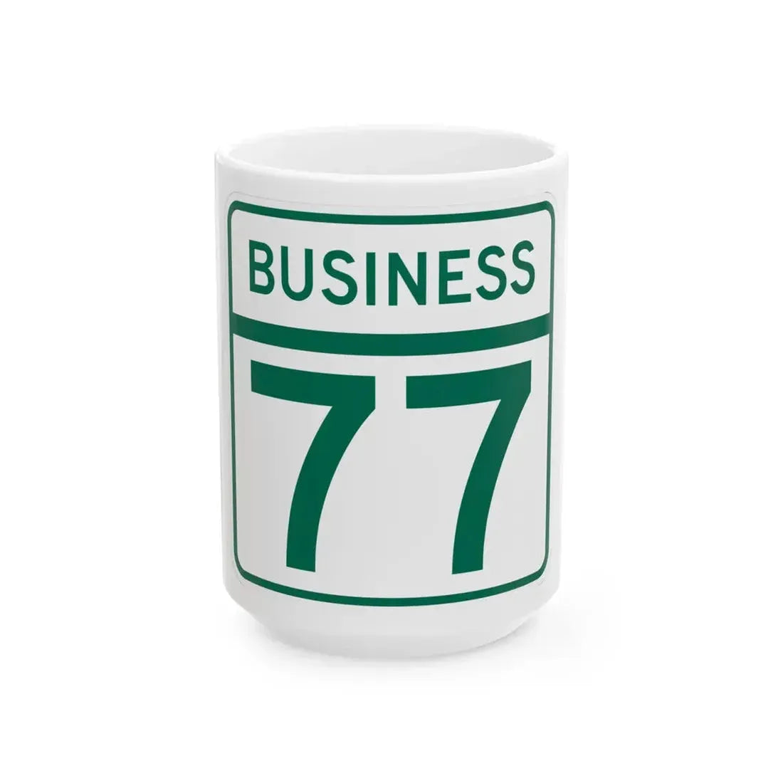 MD Route 77 Business (Maryland) (Road Sign) White Coffee Mug 15oz - Go Mug Yourself