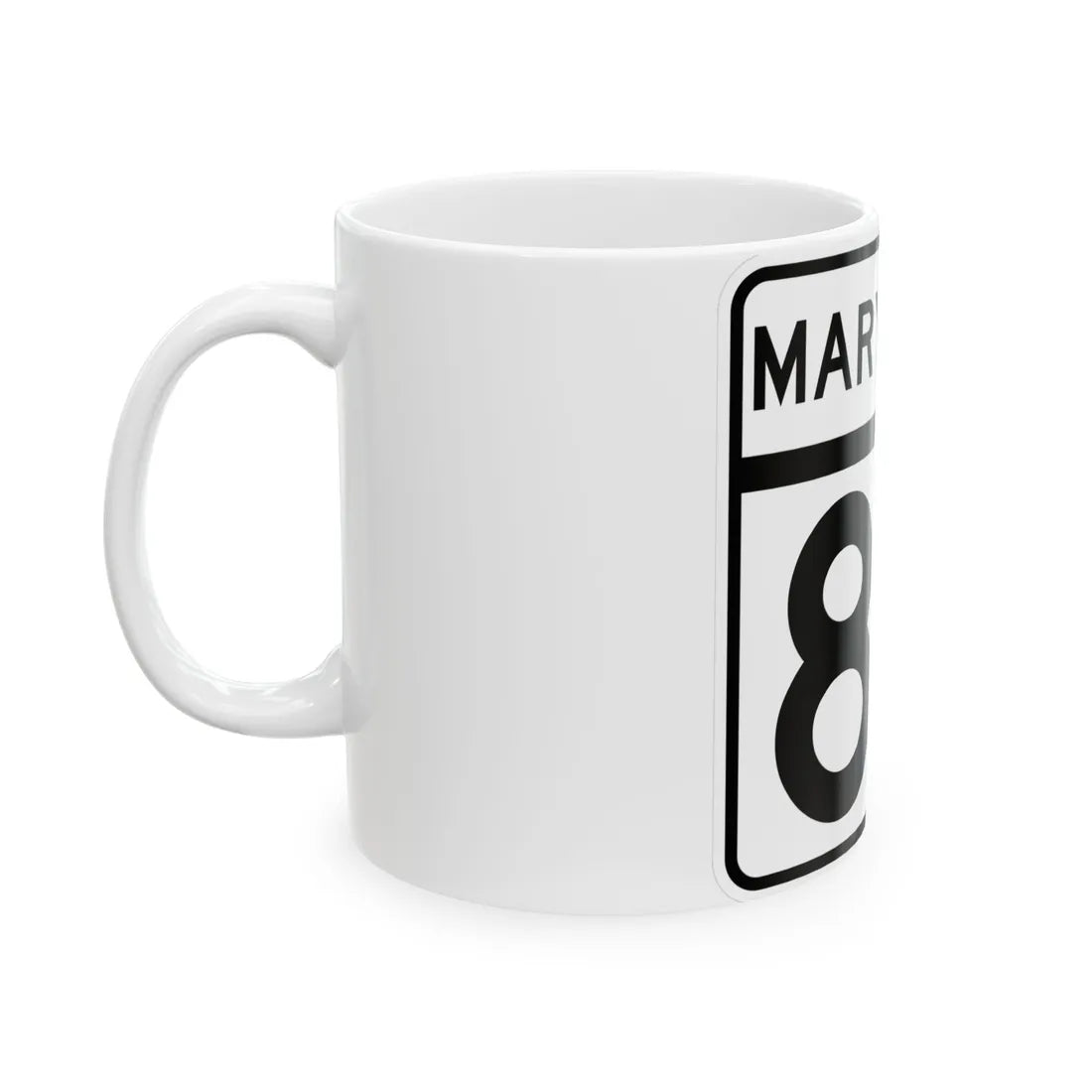 MD Route 82 (Maryland) (Road Sign) White Coffee Mug - Go Mug Yourself
