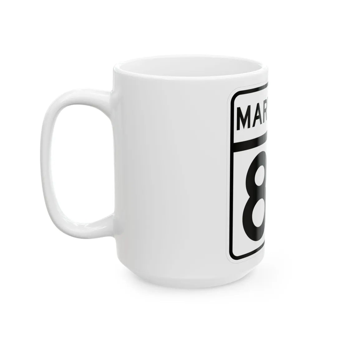 MD Route 82 (Maryland) (Road Sign) White Coffee Mug - Go Mug Yourself